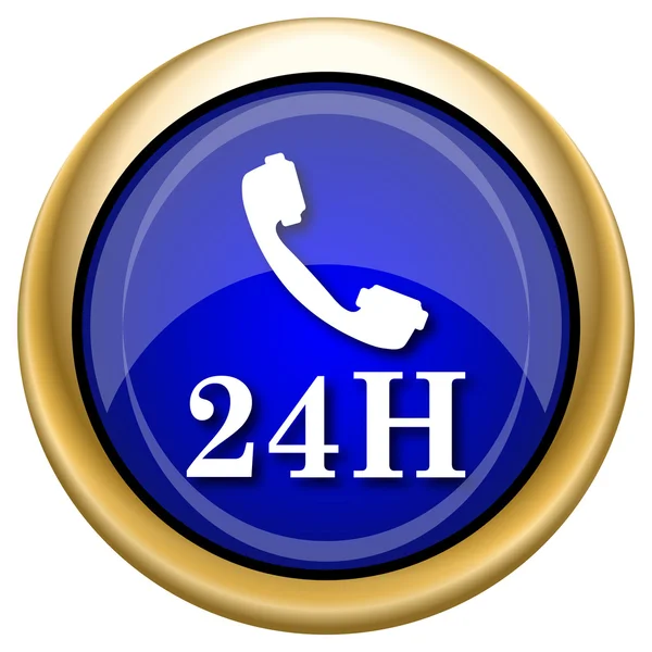 24h telefoonpictogram — Stockfoto