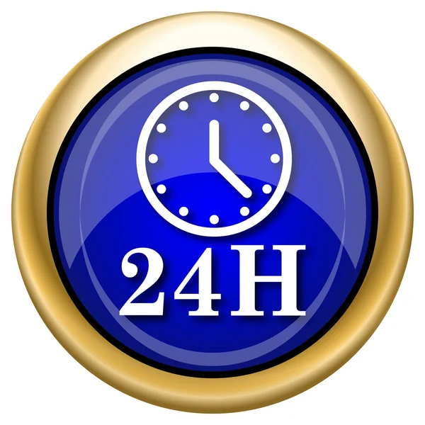 24 एच घड़ी प्रतीक — स्टॉक फ़ोटो, इमेज