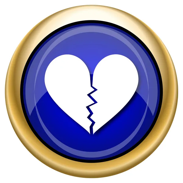 Icona del cuore spezzato — Foto Stock