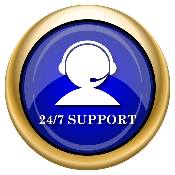 Ícone de suporte 24-7 — Fotografia de Stock