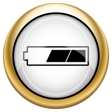 2 thirds charged battery icon clipart
