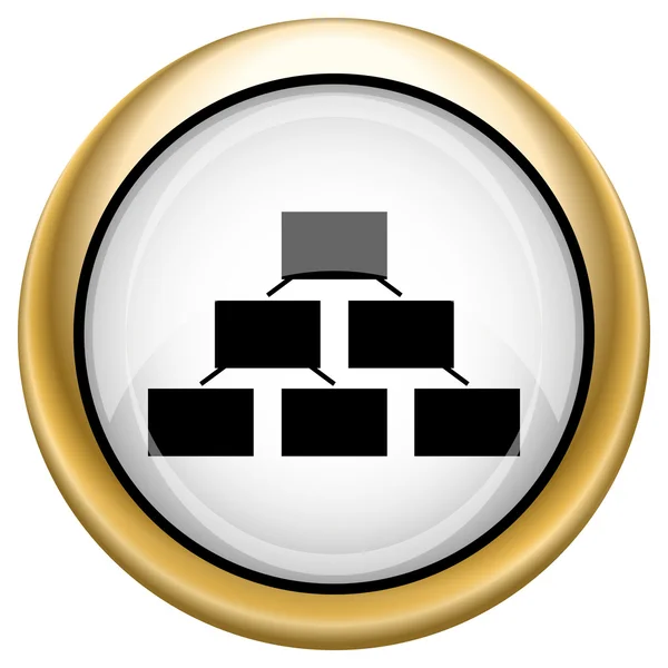 Organizační schéma ikona — Stock fotografie