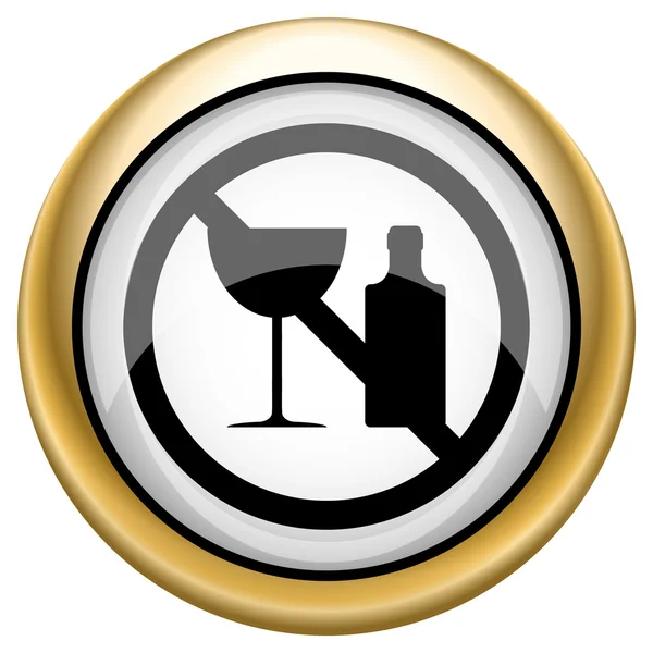 Nessuna icona dell'alcol — Foto Stock