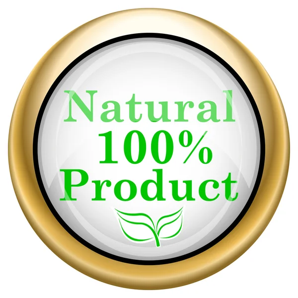 100 procent naturlig produktikonen — Stockfoto