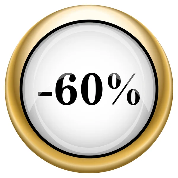 60 icône de réduction pour cent — Photo