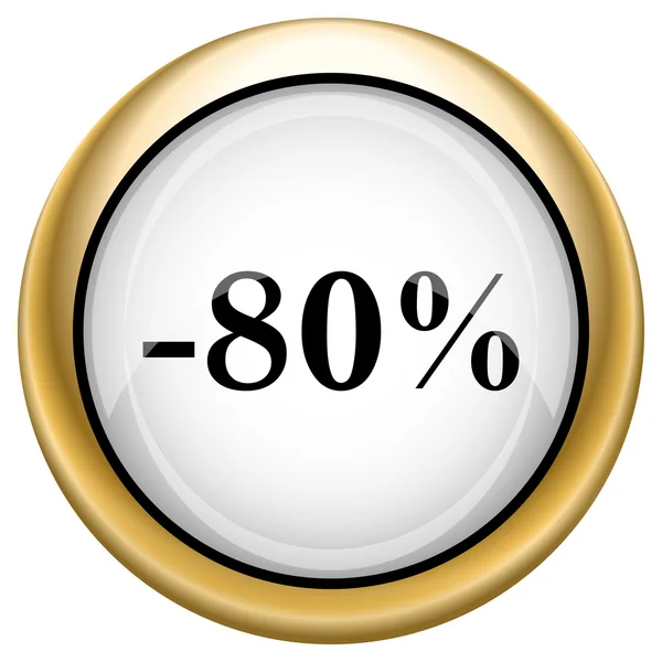 80 por ciento icono de descuento — Foto de Stock