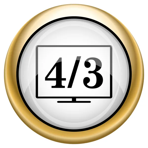 4 3 TV icon — Stock Photo, Image