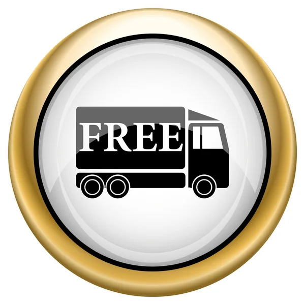 Ikona ciężarówka dostawa gratis — Zdjęcie stockowe