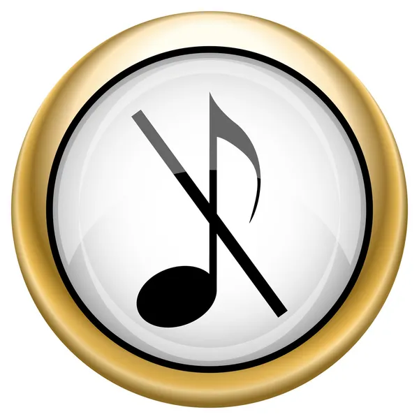 Musical note - no sound icon — Stock Photo, Image