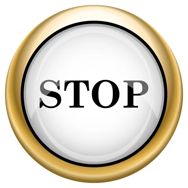 Zastavit ikonu — Stock fotografie