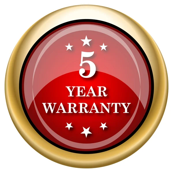 5 year warranty icon — Stock Photo, Image