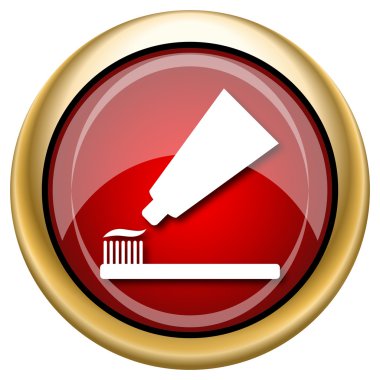 Diş yapıştırın ve fırça simgesini