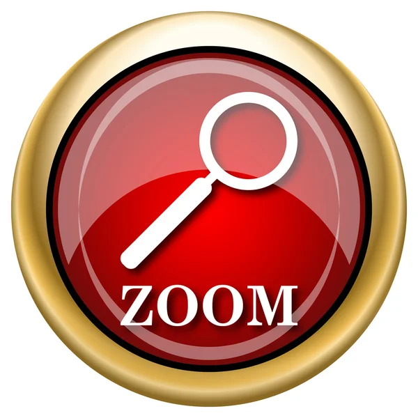 Zoom con icono de lupa — Foto de Stock