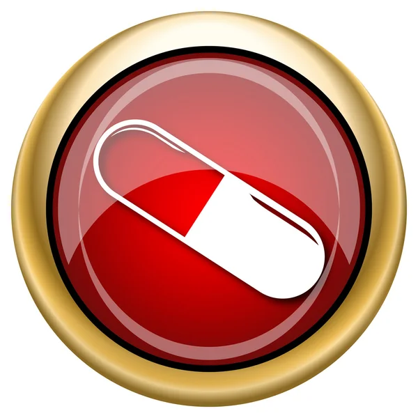 Pilulka ikona — Stock fotografie