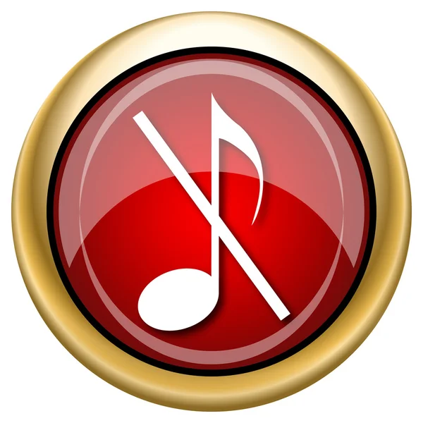 Musical note - no sound icon — Stock Photo, Image