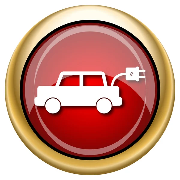 Ikona elektrického auta — Stock fotografie