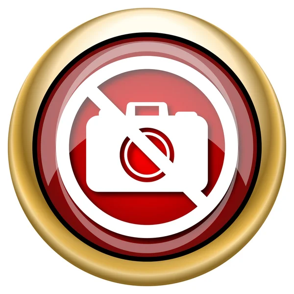금지 된 카메라 아이콘 — 스톡 사진
