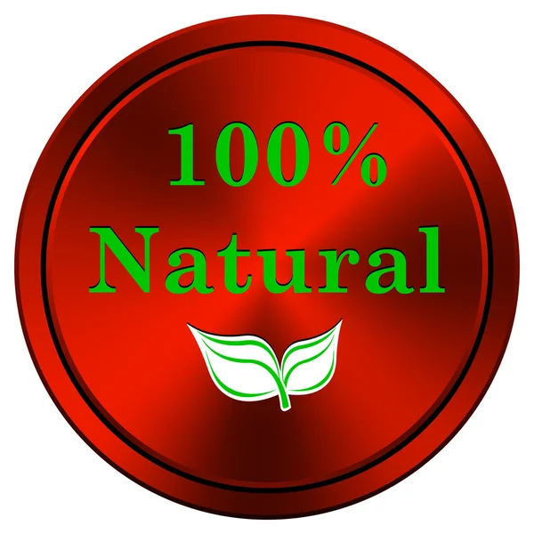 100 percent natural icon — Stock Photo, Image