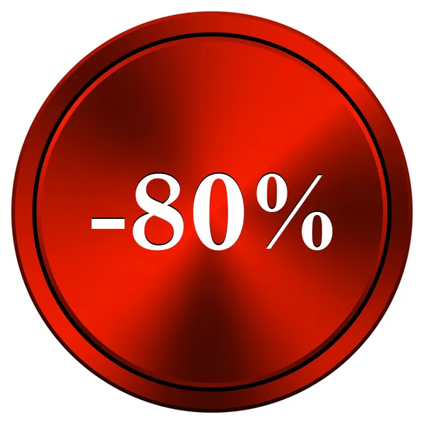 80 percent discount icon — Stock Photo, Image