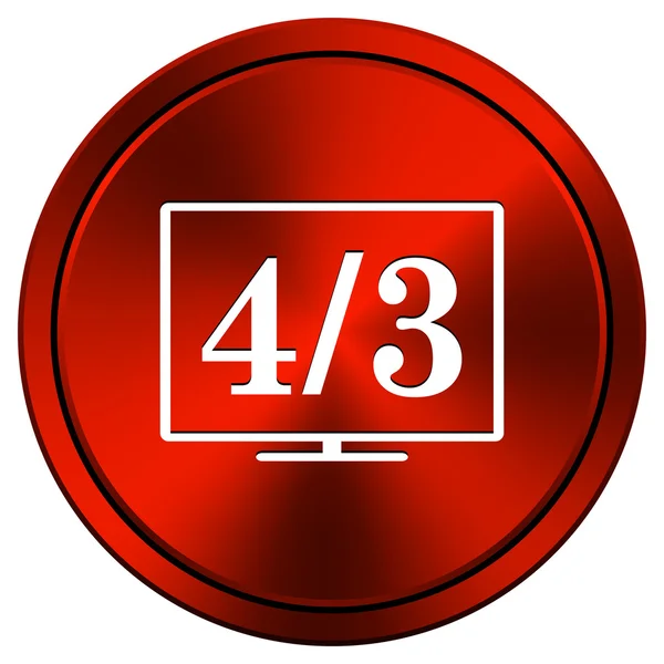 4 3 Ícone de TV — Fotografia de Stock