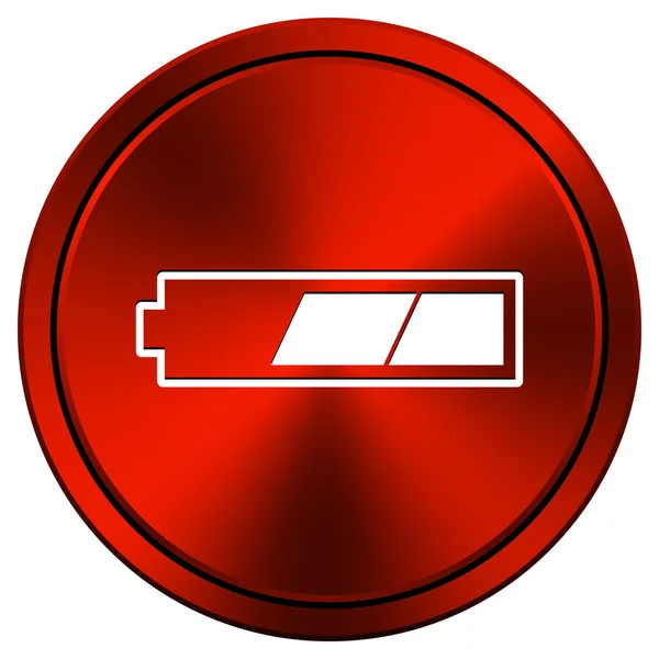 2 třetiny nabitá baterie ikona — Stock fotografie