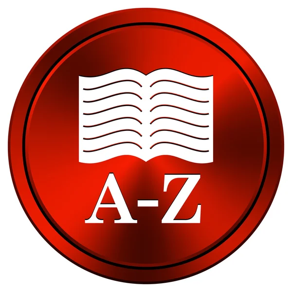 Иконка книги A-Z — стоковое фото
