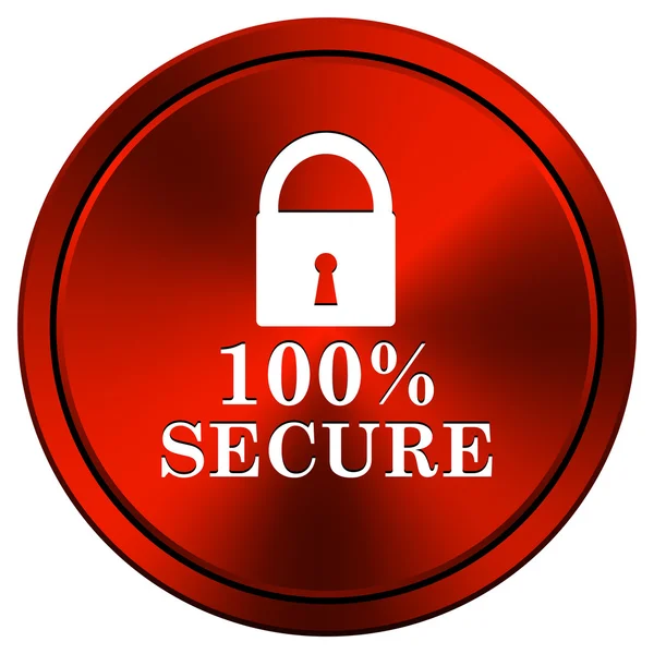 100 percent secure icon — Stock Photo, Image