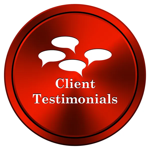 Testimonios de clientes icono — Foto de Stock