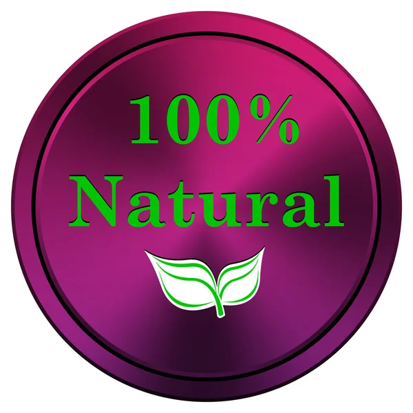 100% naturalny ikona — Zdjęcie stockowe