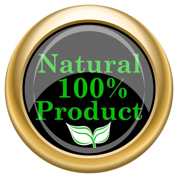 100 percent natural product icon — Stock Photo, Image