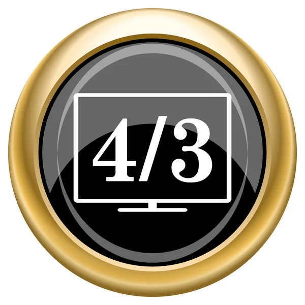 4 3 Ícone de TV — Fotografia de Stock