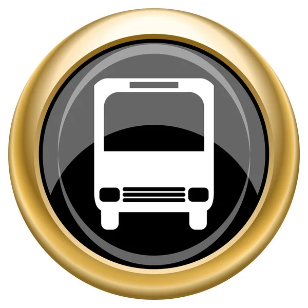 Автобус значок — стокове фото