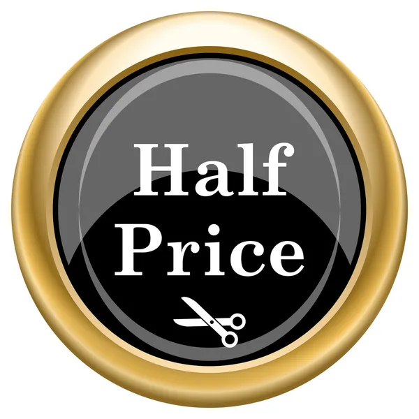 Yarı fiyatına simgesi — Stok fotoğraf