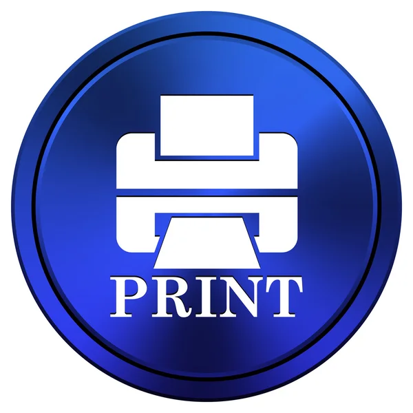 Impresora con palabra icono PRINT — Foto de Stock