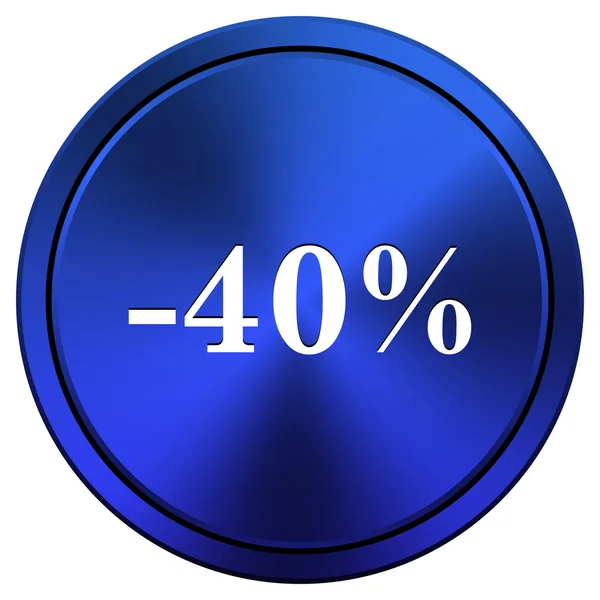 Ikona 40 % slevu — Stock fotografie