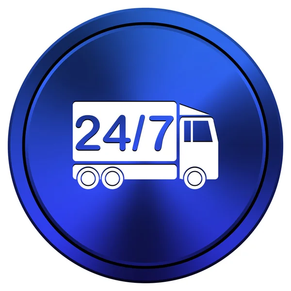 24 7 delivery truck icon — Stock Photo, Image