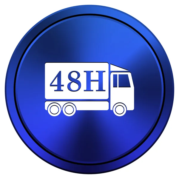 48h leverans lastbil ikonen — Stockfoto