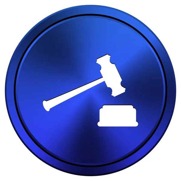 Icona del martello giudice — Foto Stock