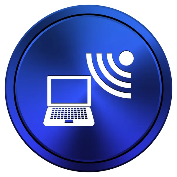 Wireless laptop icon — Stock Photo, Image