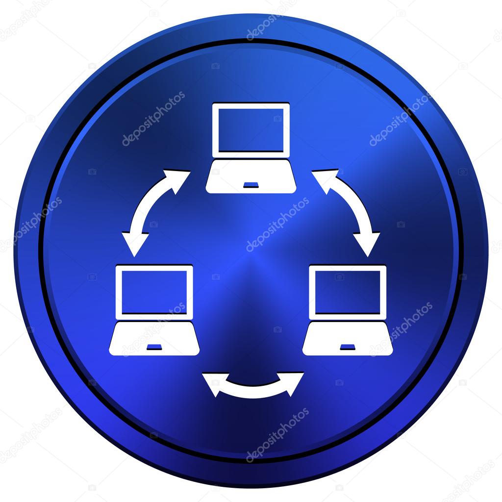 Computer network icon — Stock Photo © valentint 34976991
