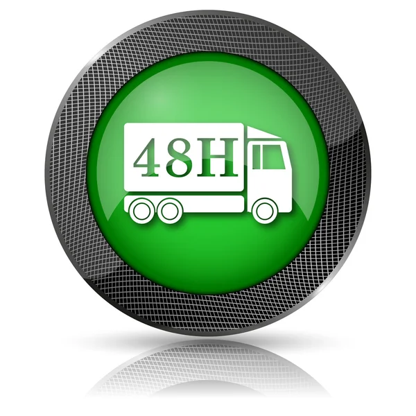 48h dostawy ciężarówka ikona — Zdjęcie stockowe