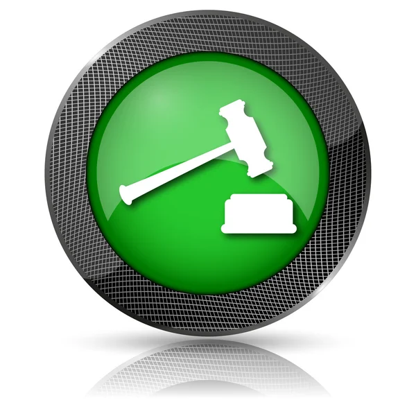 Judge hammer icon — Stock Photo, Image