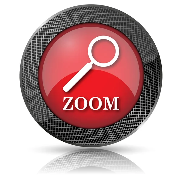 Zoom com ícone de lupa — Fotografia de Stock