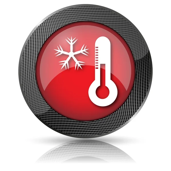 Flocon de neige avec icône thermomètre — Photo