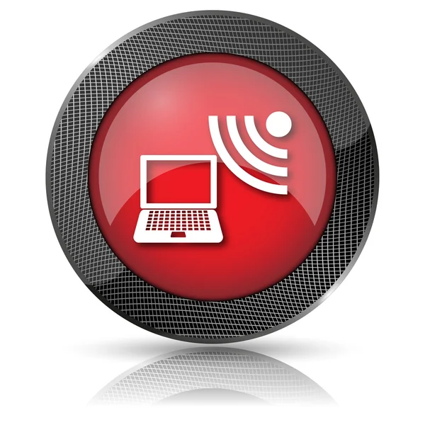 Wireless laptop icon — Stock Photo, Image