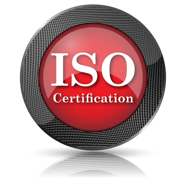 Ícone de certificação iso — Fotografia de Stock