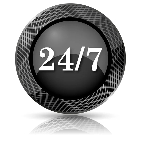 24 7 icono — Foto de Stock