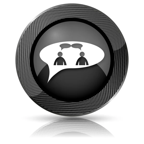 Chat icon - men in bubble — Stock Photo, Image