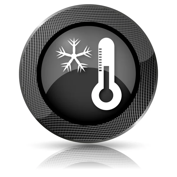 Snowflake with thermometer icon — Stock Photo, Image