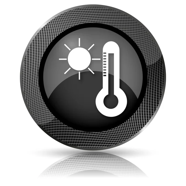 Nap és a hőmérő ikon — Stock Fotó